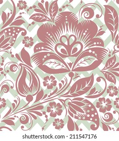 Vector Abstract Elegance Seamless pattern with floral background