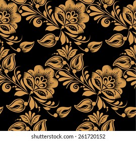 Vector Abstract Elegance Seamless pattern with floral background