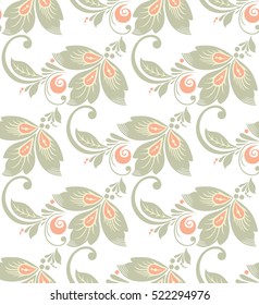 Vector Abstract elegance seamless pattern with floral background.