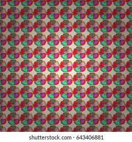 Vector abstract elegance seamless pattern with floral background in violet and green colors. Hand painted little flowers.