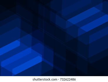 Vector Abstract Elegant black and blue Background. Abstract blue Pattern. Squares Texture