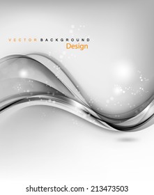 Vector Abstract Elegant Glowing Wave Background 