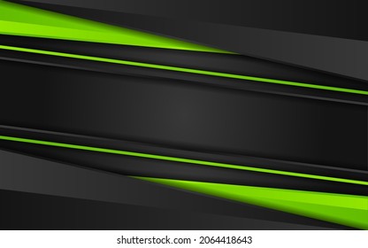 Vector Abstract Elegant green and black background