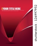 Vector abstract elegant red background with lines for brochure, poster or flyer