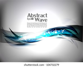 Vector abstract elegant Shiny color wave design in gray background.