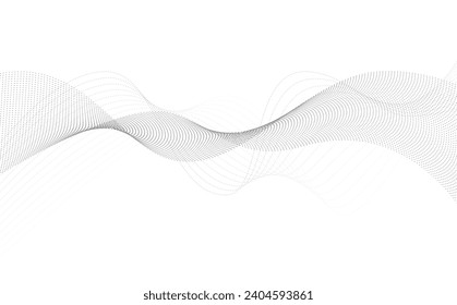 Curva de flujo de línea de fondo transparente abstracta de ondas elegantes