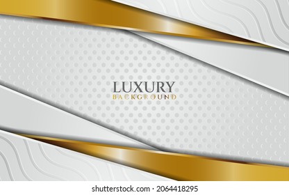 Vector Abstract Elegant white and gold background. Abstract white pattern. Texture dot