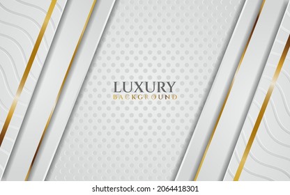 Vector Abstract Elegant white and gold background. Abstract white pattern. Texture dot