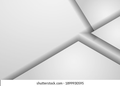 Resumen de vectores Elegante fondo blanco y gris. Patrón blanco abstracto. Squares Textura