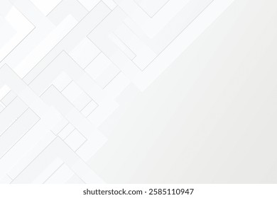 Vector Abstract Elegant white and grey Background. Abstract white Pattern. Squares Texture