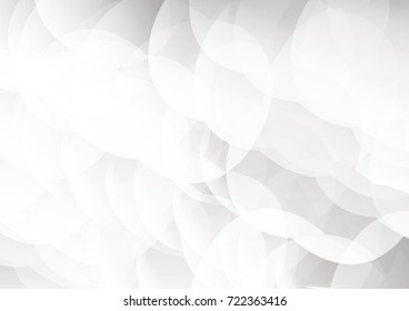 Vector Abstract Elegant white and grey Background. Abstract white  Pattern. Vector circle bokeh background.