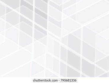 Vector Abstract Elegant white and grey Background. Abstract white  Pattern. Squares Texture