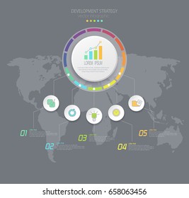 Vector abstract element for business. Strategy in stages. Steps of development, teamwork.Business concept. Graph,diagram, presentation template infographics options