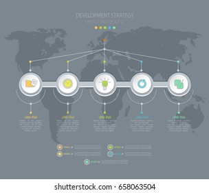 Vector abstract element for business. Strategy in stages. Steps of development, teamwork.Business concept. Graph,diagram, presentation template infographics options