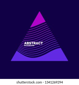Vector abstract element with dynamic waves. Illustration suitable for design