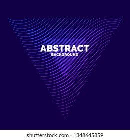 Vector abstract element with dynamic waves. Illustration suitable for design