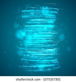 vector abstract element with explosion, sphere and glow, a hurricane and a stream of bright reflections.