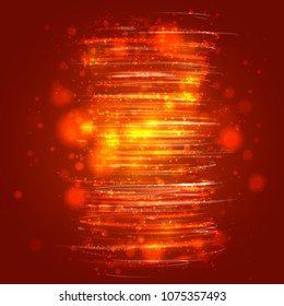 vector abstract element with explosion, sphere and glow, a hurricane and a stream of bright reflections.
