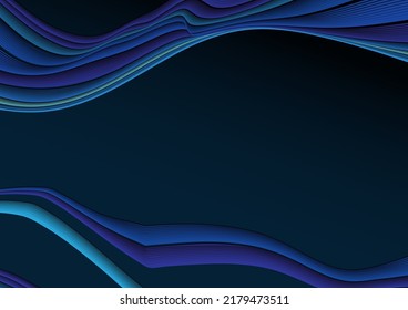 Vector abstract element of geometric shape, wave line, dynamic fluid or liquid shape on gradient color background. Illustration minimal graphic design. Layout poster for digital futuristic concept