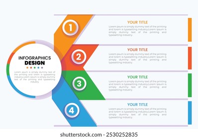 Vector abstract element infographics 4 option. Design for business or finance template layout