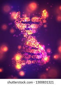 vector abstract element. scientific research and treatment of diseases. DNA