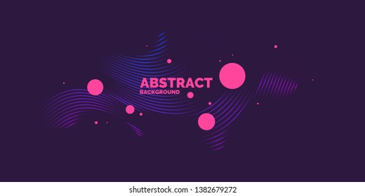 Vector abstract elements with dynamic waves. Illustration suitable for design