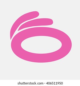 Vector of abstract ellipse symbol or icon