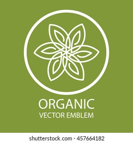 Vector abstract emblem, flower symbol,