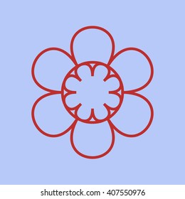 Vector abstract emblem - outline monogram - ecology sign and icon - logo design template