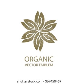 Vector abstract emblem,concept for organic shop or yoga studio, logo design template, organic food,arming, green, vegan food concept,organic logo,Eco emblem,Eco logo,bio logo,organic logo,Eco bio logo