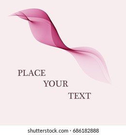 Vector Abstract empty background with pink smoke wave