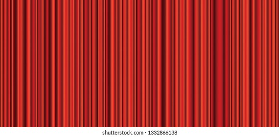 vector abstract empty stage with red velvet curtain, seamless repeating background