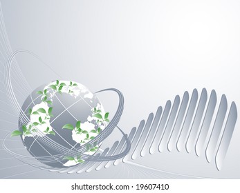 vector abstract environmental background with globe