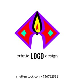 Vector Abstract Ethnic Colorful Logo 