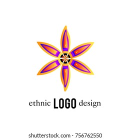 Vector Abstract Ethnic Colorful Logo 