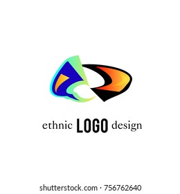 Vector Abstract Ethnic Colorful Logo 