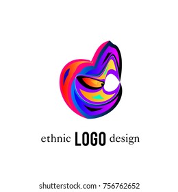 Vector Abstract Ethnic Colorful Logo 