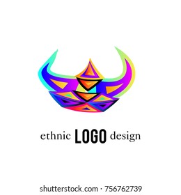 Vector Abstract Ethnic Colorful Logo 