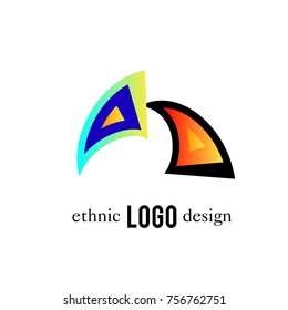 Vector Abstract Ethnic Colorful Logo 