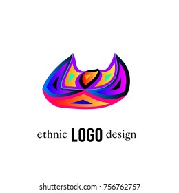 Vector Abstract Ethnic Colorful Logo 