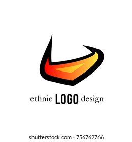 Vector Abstract Ethnic Colorful Logo 