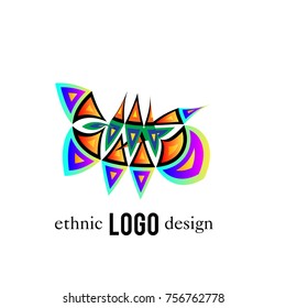 Vector Abstract Ethnic Colorful Logo 