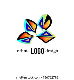 Vector Abstract Ethnic Colorful Logo 