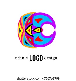 Vector Abstract Ethnic Colorful Logo 