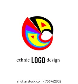 Vector Abstract Ethnic Colorful Logo 