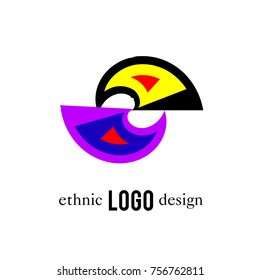 Vector Abstract Ethnic Colorful Logo 