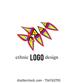 Vector Abstract Ethnic Colorful Logo 