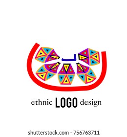 Vector Abstract Ethnic Colorful Logo 