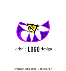 Vector Abstract Ethnic Colorful Logo 