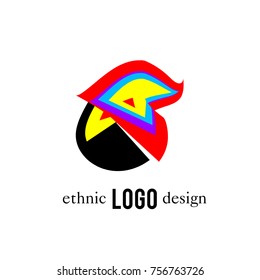 Vector Abstract Ethnic Colorful Logo 